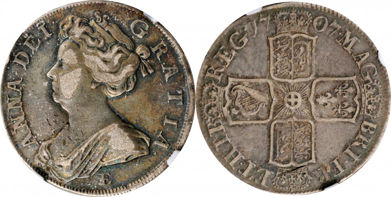 William III & Mary II to George II (1688-1760)

GREAT BRITAIN. 1/2 Crown, 1707...