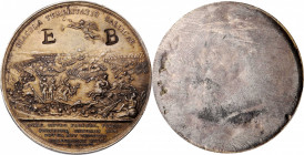 William III & Mary II to George II (1688-1760)

GREAT BRITAIN. Battle of Blenheim Silvered Copper & Lead-Filled Uniface Electrotype, "1704". ESSENTI...