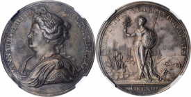 William III & Mary II to George II (1688-1760)

GREAT BRITAIN. Anne/Peace of Utrecht Silver Medal, 1713. NGC MS-63.

MI-400/257; Eimer-460. Diamet...