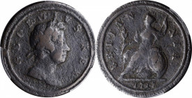 William III & Mary II to George II (1688-1760)

GREAT BRITAIN. 1/2 Penny, 1717. London Mint. George I. PCGS Genuine--Corrosion Removed, Fine Details...