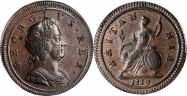 William III & Mary II to George II (1688-1760)

GREAT BRITAIN. 1/2 Penny, 1719. London Mint. George I. PCGS AU-50 Gold Shield.

S-3660; KM-557; P-...