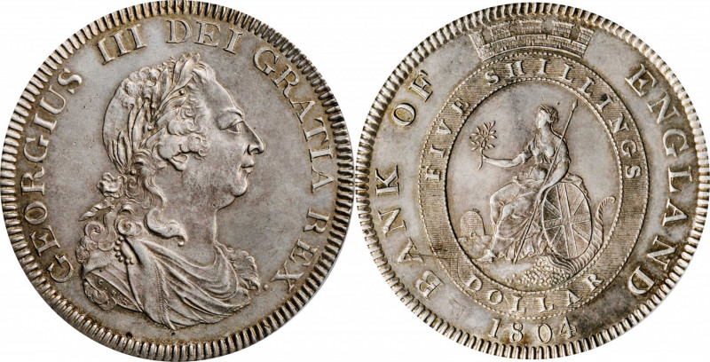 George III (1760-1820)

GREAT BRITAIN. Bank Dollar (5 Shillings), 1804. Soho (...