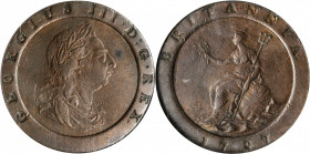 George III (1760-1820)

GREAT BRITAIN. 2 Pence, 1797. Soho (Birmingham) Mint. George III. NGC VF-35.

S-3776; KM-619. Another example of the popul...
