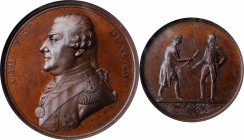 George III (1760-1820)

GREAT BRITAIN. Battle of Camperdown Bronze Medal, 1797. George III. NGC MS-65 Brown.

BHM-432; Eimer-886. Diameter: 41mm. ...