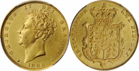 George IV to William IV (1820-1837)

GREAT BRITAIN. Sovereign, 1826. London Mint. George IV. PCGS AU-55 Gold Shield.

S-3801; Fr-377; KM-696. A ha...