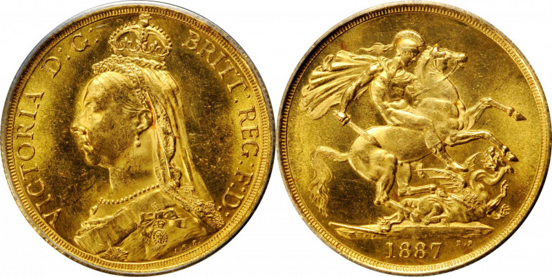 Victoria (1837-1901)

GREAT BRITAIN. 2 Pounds, 1887. London Mint. Victoria. PC...