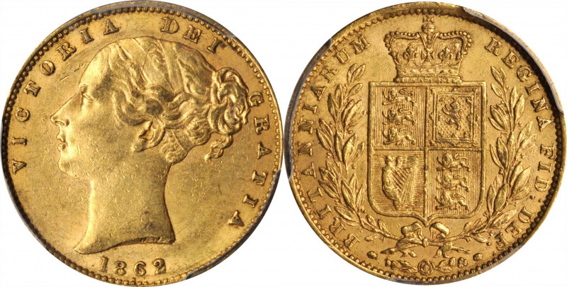 Victoria (1837-1901)

GREAT BRITAIN. Sovereign, 1862. London Mint. Victoria. P...
