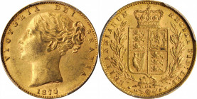 Victoria (1837-1901)

GREAT BRITAIN. Sovereign, 1870. London Mint. Victoria. PCGS AU-58 Gold Shield.

S-3853B; Fr-387i; KM-736.2. Variety with "WW...