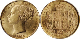 Victoria (1837-1901)

GREAT BRITAIN. Sovereign, 1872. London Mint. Victoria. PCGS AU-58.

S-3853B; Fr-387i; KM-736.1. No die number. Presenting a ...