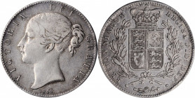 Victoria (1837-1901)

GREAT BRITAIN. Crown, 1844. London Mint. Victoria. PCGS VF-35 Gold Shield.

S-3882; KM-741. Cinquefoil Edge variety. A whole...
