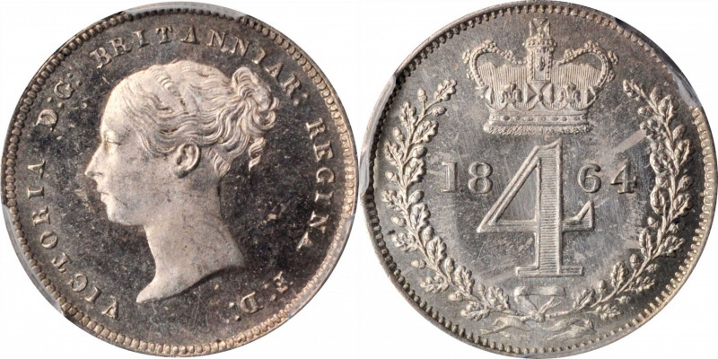 Victoria (1837-1901)

GREAT BRITAIN. Maundy 4 Pence, 1864. London Mint. Victor...