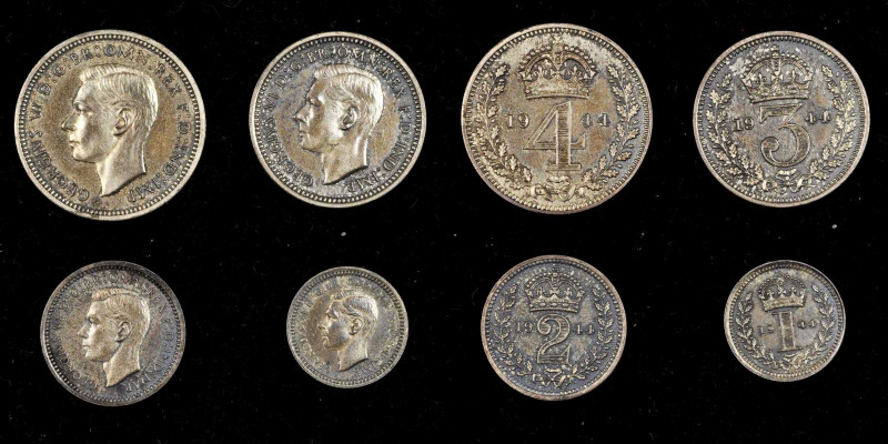 Edward VII to current (since 1902)

GREAT BRITAIN. Maundy Set (4 Pieces), 1944...