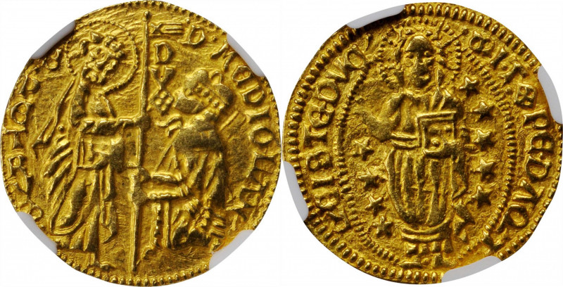 GREECE

GREECE. Chios. Zecchino (Ducat), ND (1421-36). Filippo Maria Visconti....