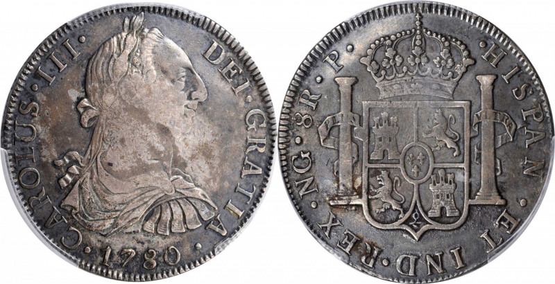 GUATEMALA

GUATEMALA. 8 Reales, 1780-NG P. Nueva Guatemala Mint. Charles III. ...