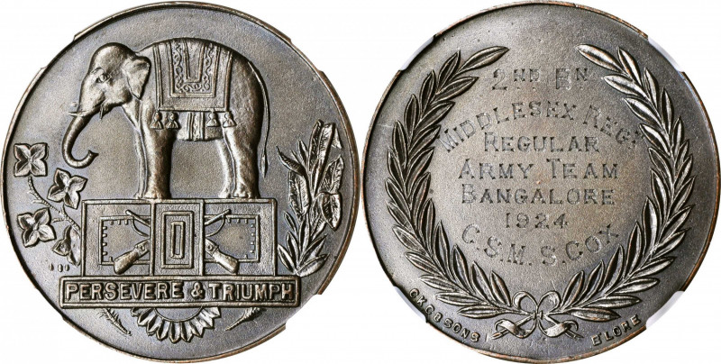 British India

INDIA. Persevere & Triumph Bronze Medal, 1924. NGC MS-66 Brown....