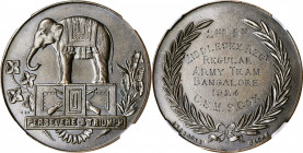 British India

INDIA. Persevere & Triumph Bronze Medal, 1924. NGC MS-66 Brown.

Diameter: 40mm. Produced in Bangalore. Obverse: Elephant standing ...