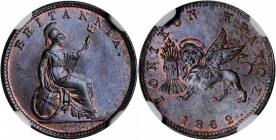 IONIAN ISLANDS

IONIAN ISLANDS. Lepton, 1862. Victoria. NGC MS-65 Brown.

KM-34. Variety with dot after date. Rich and quite vibrant, this near-Ge...