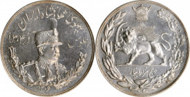 IRAN

IRAN. 5000 Dinars (5 Kran), SH 1306 (1927). Tehran Mint. PCGS PROOF-63.

Dav-294; KM-1106. RARE as a proof striking, this highly choice and ...
