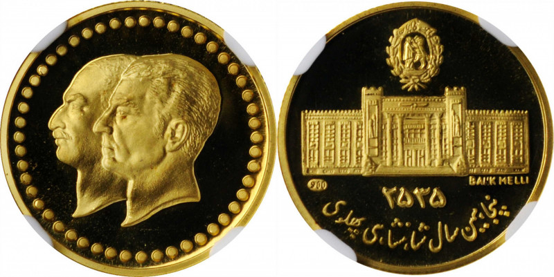 IRAN

IRAN. Golden Jubilee of the Bank Melli of Iran Gold Medal, MS 2535 (1976...