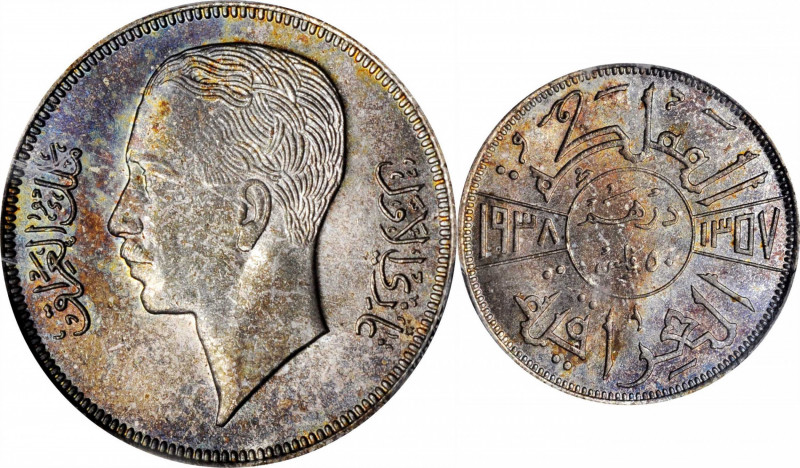 IRAQ

IRAQ. 50 Fils, AH 1357//1938. PCGS MS-66 Gold Shield.

KM-104. The sol...