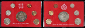 IRAQ

IRAQ. Duo of Mint Sets (2 Sets/15 Pieces), 1959 & 1982. UNCIRCULATED.

1) 1959. cf. KM-PS4 (for proof issue). Six coins and one medal. 2) 19...