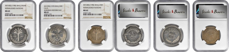 IRAQ

IRAQ. Trio of Mixed Denominations (3 Pieces), 1970-82. All NGC Certified...