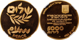 ISRAEL

ISRAEL. 5000 Lirot, 1980. NGC PROOF-66 Ultra Cameo.

Fr-15; KM-105. Mintage: 6,382. AGW: 0.5000 oz. Celebrating the 32nd anniversary of in...