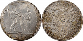 Italian States (including Papal and Vatican City)

ITALY. Papal States. Testone (30 Baiocchi), 1770//Year 2. Rome Mint. Clement XIV. PCGS MS-62 Gold...