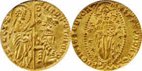 Italian States (including Papal and Vatican City)

ITALY. Venice. Ducat, ND (1368-82). Andrea Contanni. ICG MS-64.

Fr-1227. A well struck and det...
