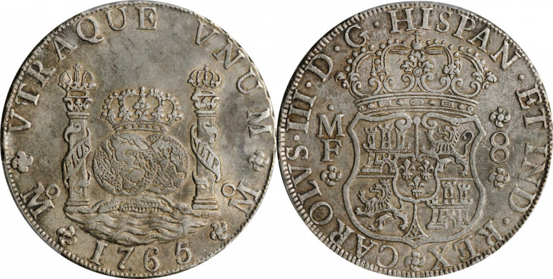 Pillars

MEXICO. 8 Reales, 1765-Mo MF. Mexico City Mint. Charles III. PCGS AU-...