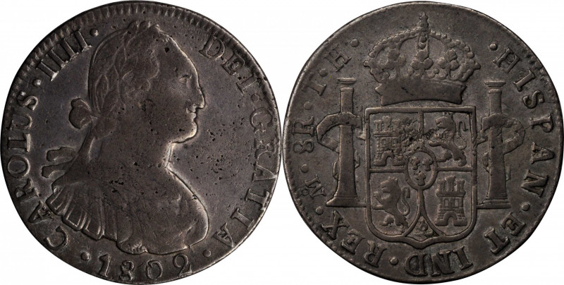 Portraits

MEXICO. Contemporary Counterfeit 8 Reales, 1802. FINE.

Weight: 2...