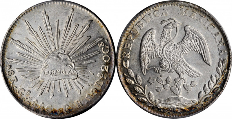 Republic Reales

MEXICO. 8 Reales, 1886/76-Go RR. Guanajuato Mint. PCGS MS-63 ...