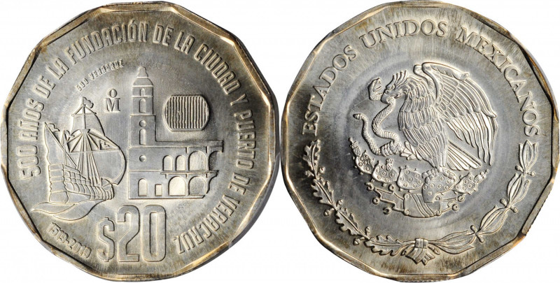 Twentieth Century (Modern)

MEXICO. Mint Error -- Off-Metal Strike on Silver -...