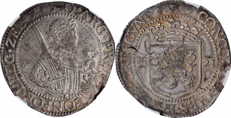 NETHERLANDS

NETHERLANDS. Zeeland. Rijksdaalder, 1621. NGC MS-62.

Dav-4844;...