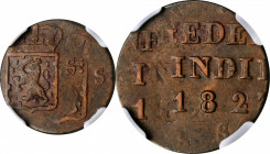 NETHERLANDS EAST INDIES

NETHERLANDS EAST INDIES. Kingdom of the Netherlands. Sumatra. Mint Error -- Double Struck -- 1/4 Stuiver, 1823-S. Utrecht M...
