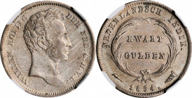 NETHERLANDS EAST INDIES

NETHERLANDS EAST INDIES. Kingdom of the Netherlands. 1/4 Gulden, 1834. Utrecht Mint. William I. NGC AU-55.

KM-301.1. A w...