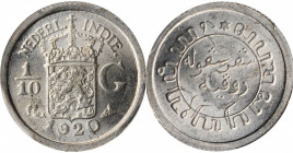 NETHERLANDS EAST INDIES

NETHERLANDS EAST INDIES. Kingdom of the Netherlands. 1/10 Gulden, 1920. Utrecht Mint. Wilhelmina. PCGS MS-63 Gold Shield.
...