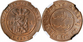 NETHERLANDS EAST INDIES

NETHERLANDS EAST INDIES. Kingdom of the Netherlands. Cent, 1898. Utrecht Mint; privy mark: broadaxe. Wilhelmina. NGC MS-64 ...