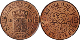 NETHERLANDS EAST INDIES

NETHERLANDS EAST INDIES. Kingdom of the Netherlands. Cent, 1914. Utrecht Mint; privy mark: seahorse. Wilhelmina. PCGS MS-64...