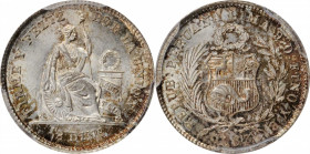 PERU

PERU. 1/2 Dinero, 1863-YB. Lima Mint. PCGS MS-67 Gold Shield.

KM-189. Always a popular minor type, this Gem displays cartwheel luster and s...