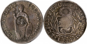 PHILIPPINES

PHILIPPINES. Philippines - Peru. 8 Reales, ND (1834-37). Isabel II. PCGS EF-40 Gold Shield. Countermark: AU Details.

KM-138.2. Type ...