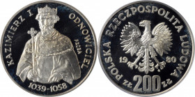 POLAND

POLAND. Silver 10 Zlotych Proba (Pattern), 1980-MW. Warsaw Mint. PCGS SPECIMEN-68.

KM-Pr419; Par-P433a. Celebrating Kazimierz I Odnowicie...
