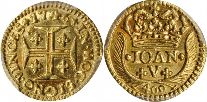 PORTUGAL

PORTUGAL. 400 Reis, 1746. Lisbon Mint. Joao V. PCGS Genuine--Cleaned...