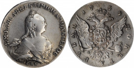 RUSSIA

RUSSIA. Ruble, 1759-CNB RI. St. Petersburg Mint. Elizabeth. PCGS Genuine--Tooled, EF Details Gold Shield.

Dav-1681; KM-C-19c.4; Bit-289. ...