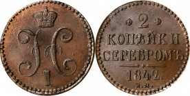 RUSSIA

RUSSIA. 2 Kopeks, 1842-EM. Ekaterinburg Mint. Nicholas I. PCGS MS-63 Brown Gold Shield.

KM-C-145.1; Bit-553. Quite vibrant and robust, th...