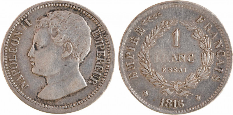 Napoléon II, essai de 1 franc, 1816 (1860) Bruxelles
A/NAPOLEON II - EMPEREUR
...