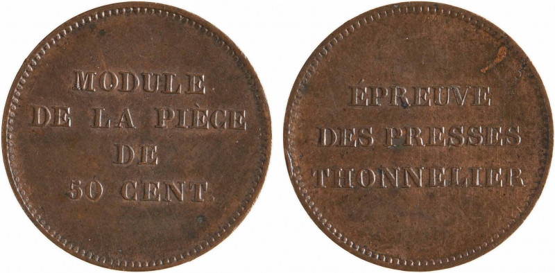 Louis-Philippe Ier, essai au module de 50 centimes, par Thonnelier, s.d. Paris
...