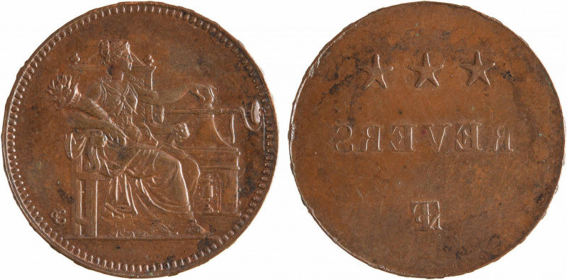 Louis-Philippe Ier, essai à la Monnaie, en bronze, s.d. (1830) Paris
La Monnaie...