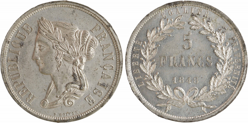 IIe République, concours de 5 francs par Boivin, 1848 Paris
A/RÉPUBLIQUE - FRAN...