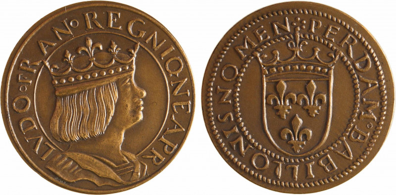 IIIe République, essai au type du ducat d'or de Louis XII, s.d. Paris
A/LVDO. F...